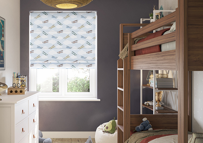 Flying Ace, Rainbow - Twist&Fit Roman Blind - Image 3